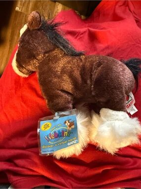 GANZ Webkinz Plush Horse with White Hooves and Brown Fur